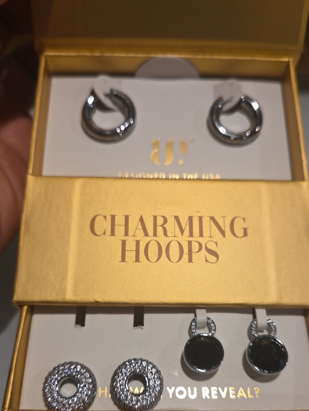Charming Hoops Silver Earring Set